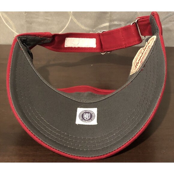 Arkansas Razorbacks Golf Visor Houndstooth Adjustable Back Red A Logo - Picture 7 of 8